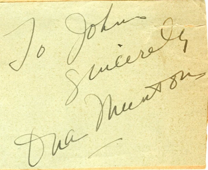 Ona Munson autograph