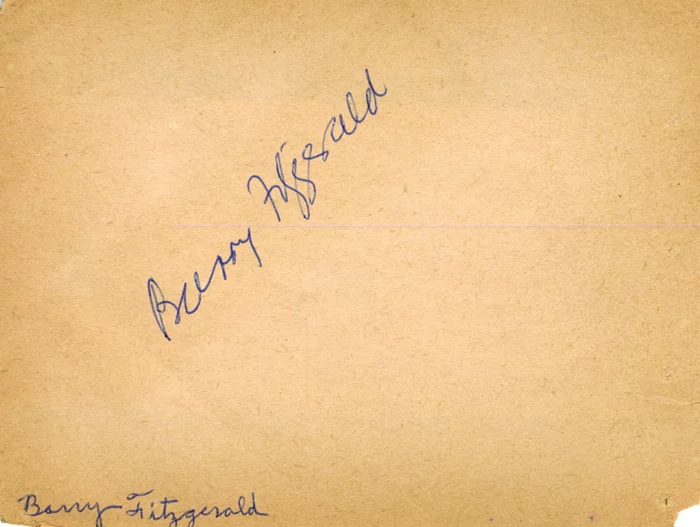 Barry Fitzgerald autograph