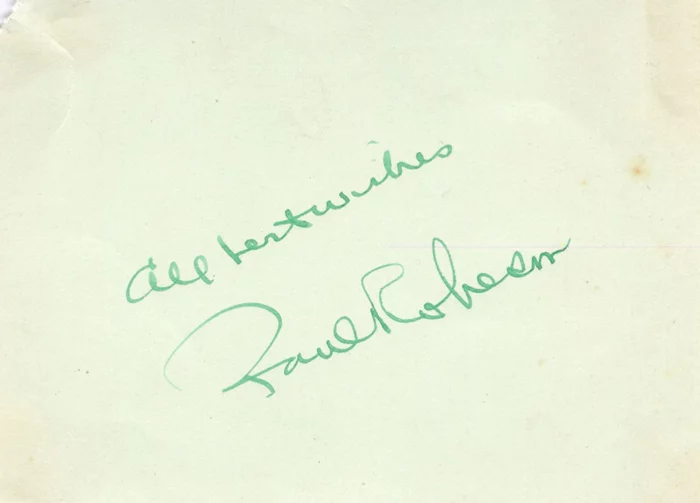 Paul Robeson autograph