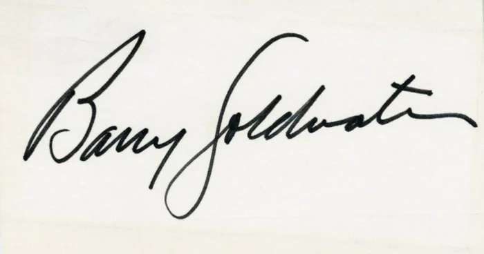 Barry Goldwater autograph