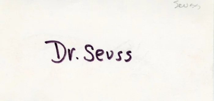 Dr. Seuss autograph