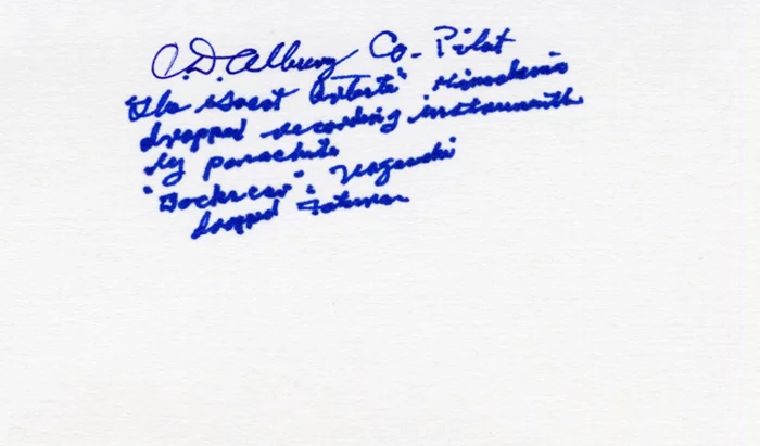 Charles Donald Albury autograph