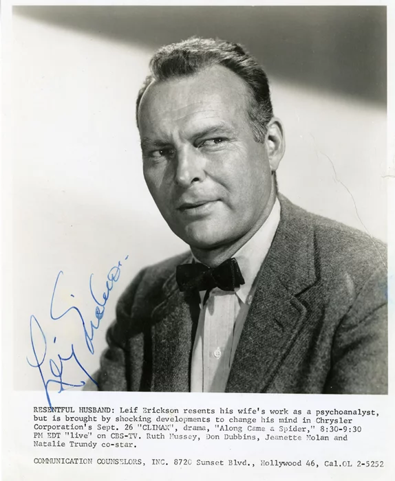 Leif Erickson autograph