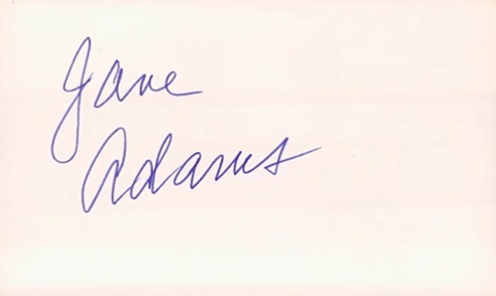 Jane Adams autograph