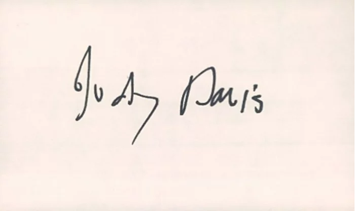 Judy Davis autograph