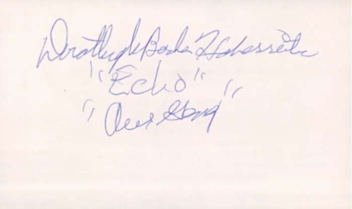 Dorothy DeBorba autograph