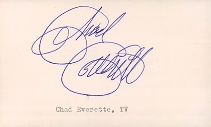 Chad Everett autograph