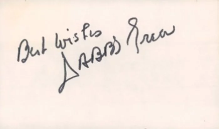 Dabbs Greer autograph