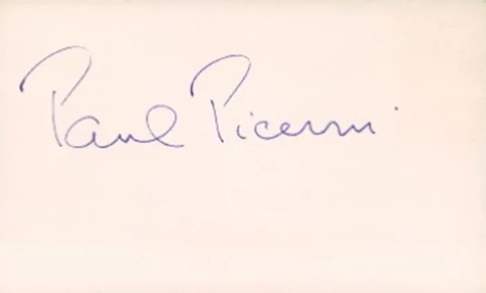 Paul Picerni autograph