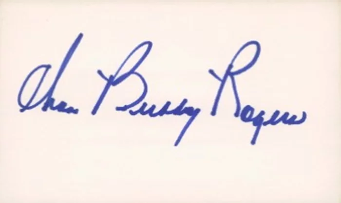 Charles 'Buddy' Rogers autograph