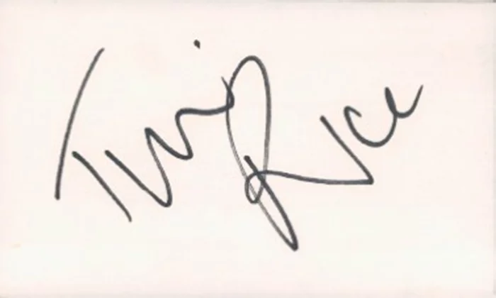 Tim Rice autograph