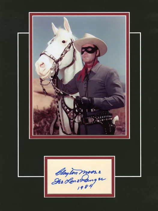 Clayton Moore as The Lone Ranger autograph