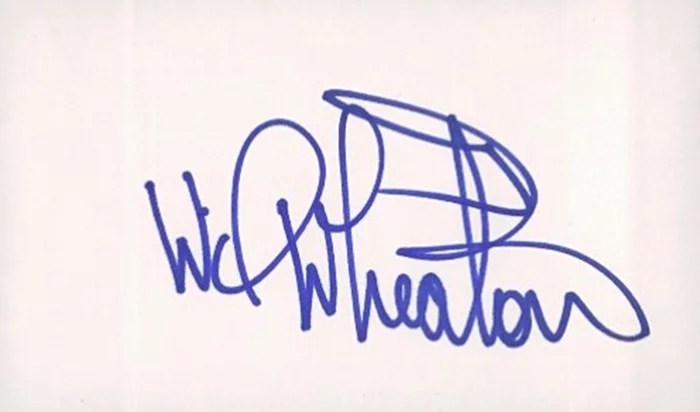 Wil Wheaton autograph