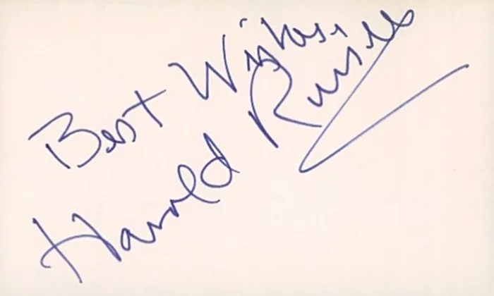 Harold Russell autograph