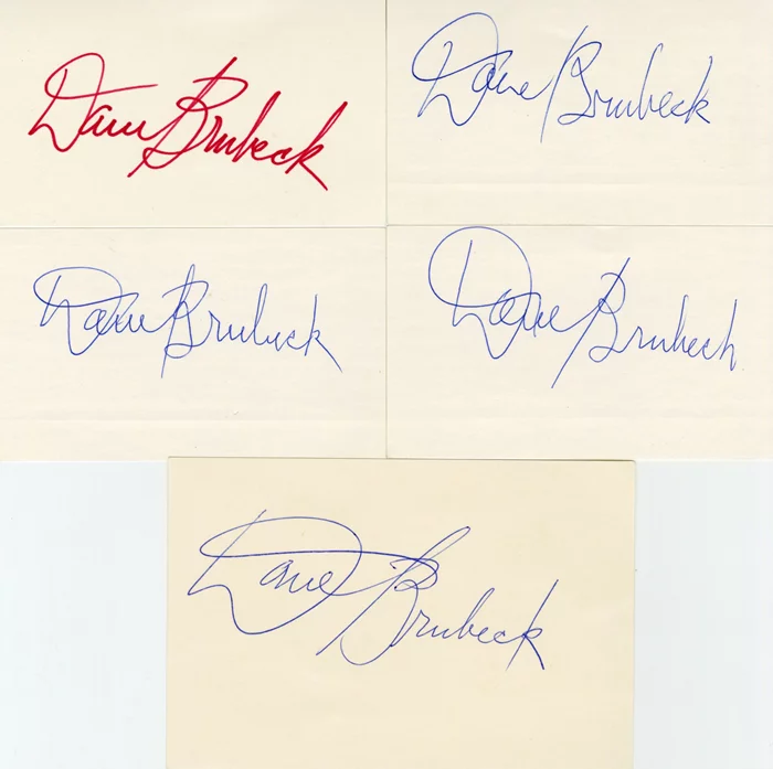 Dave Brubeck autograph
