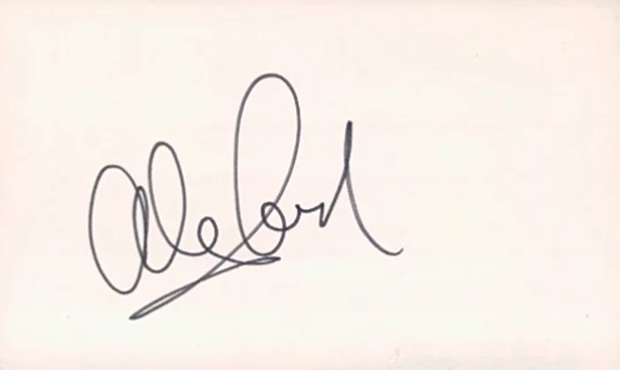 Alex Cord autograph