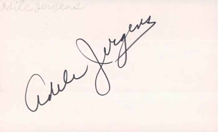 Adele Jergens autograph