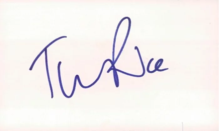 Tim Rice autograph