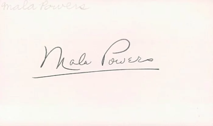 Mala Powers autograph