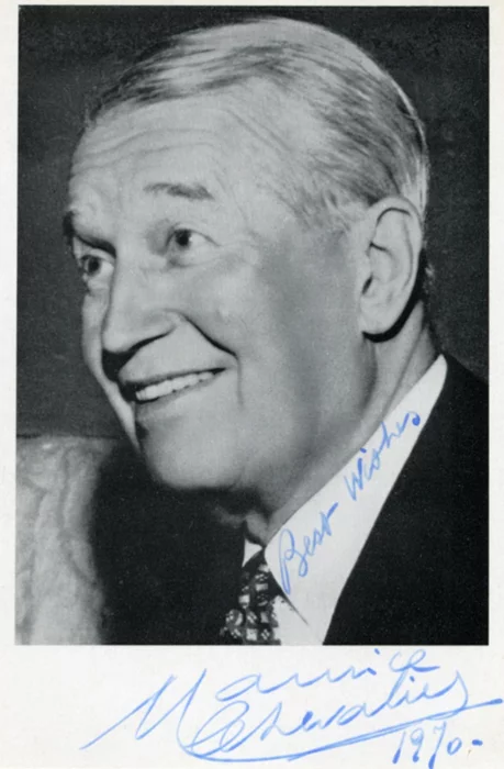 Maurice Chevalier autograph