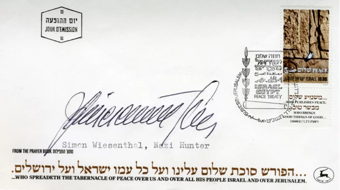 Simon Wiesenthal autograph