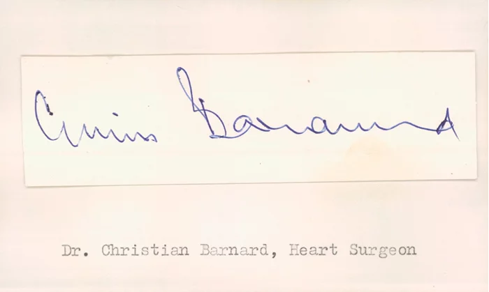 Christian Barnard autograph
