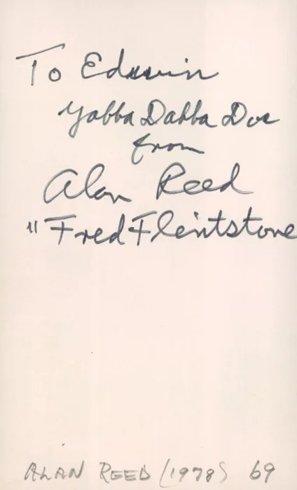Alan Reed autograph