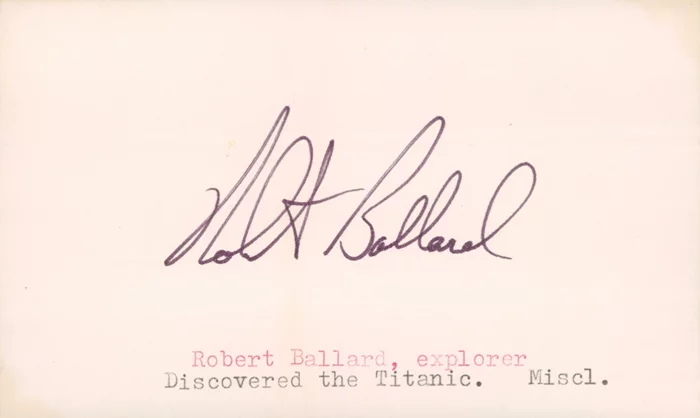 Robert Ballard autograph