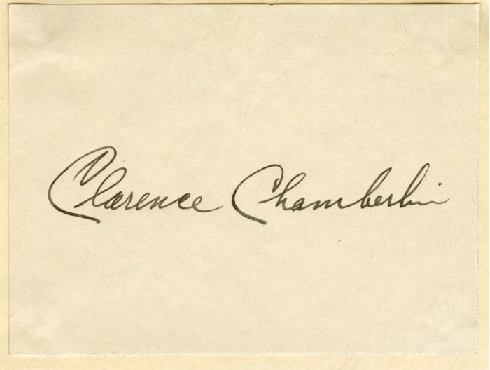 Clarence Chamberlin autograph