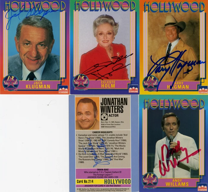 Hollywood Walk of Fame Cards autograph