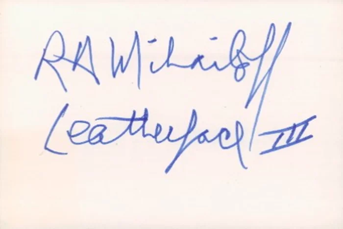 R.A. Mihailoff autograph
