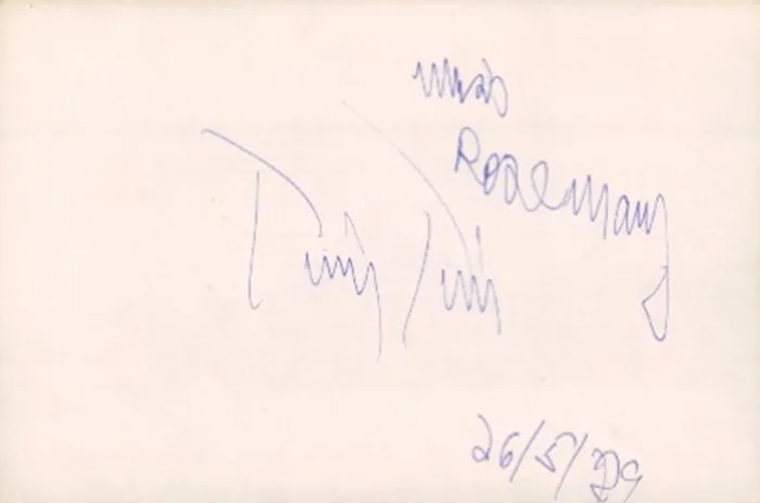 Tiny Tim autograph