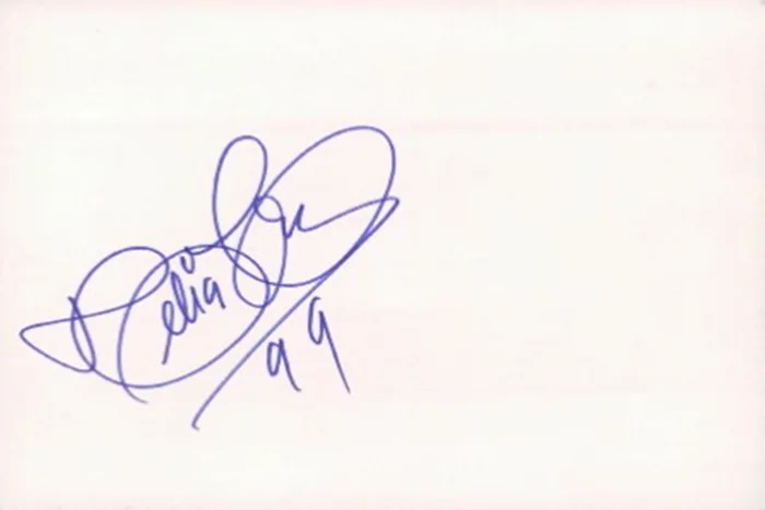 Celia Cruz autograph