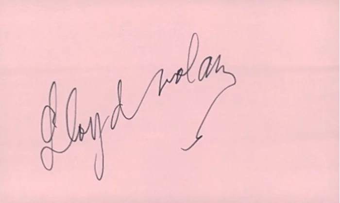 Lloyd Nolan autograph