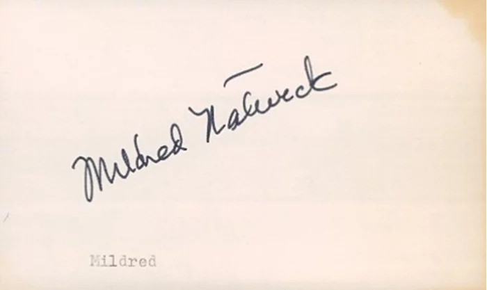 Mildred Natwick autograph