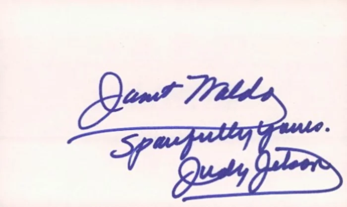 Janet Waldo autograph