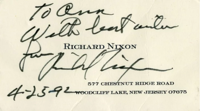 Richard Nixon autograph