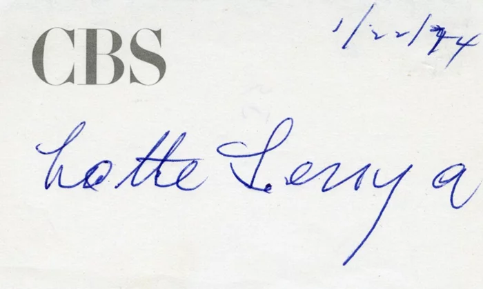 Lotte Lenya autograph