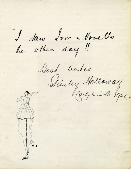 Stanley Holloway autograph