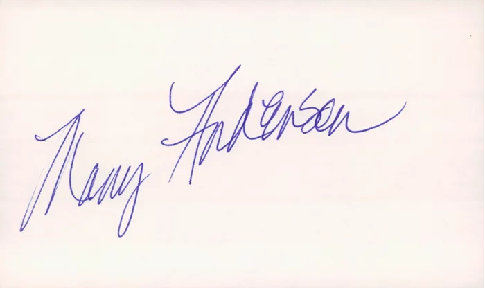 Mary Anderson autograph