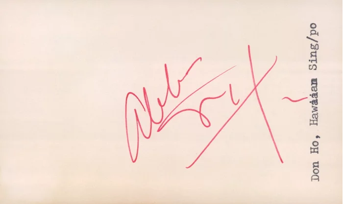 Don Ho autograph