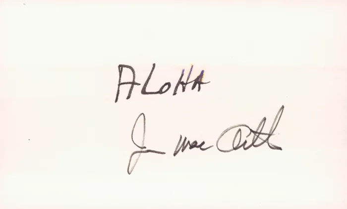 James MacArthur autograph