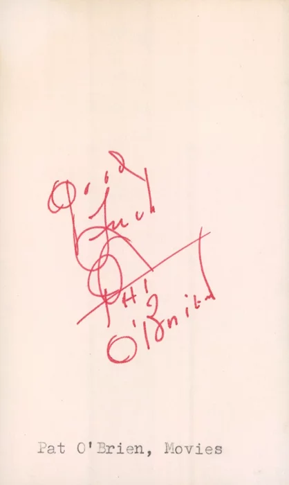 Pat O'Brien autograph