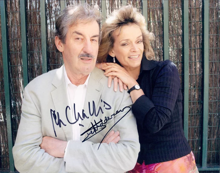 John Challis and Sue Holderness autograph