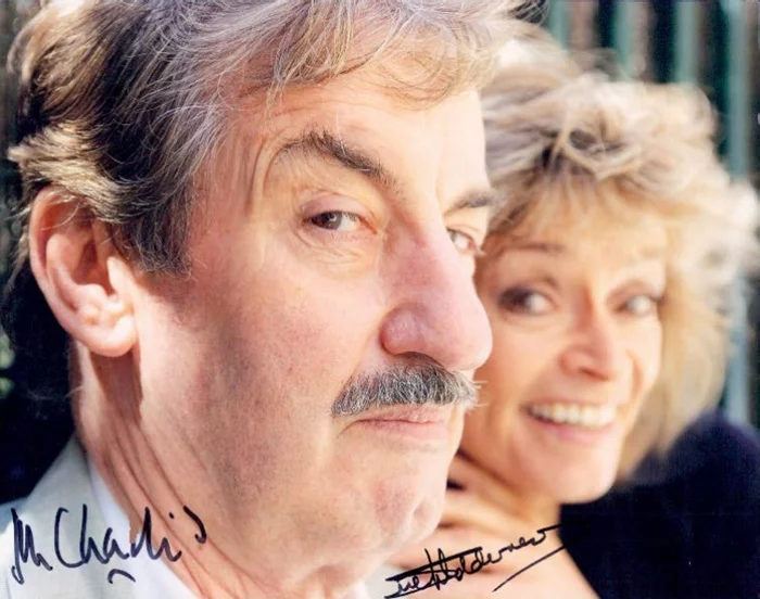 John Challis and Sue Holderness autograph
