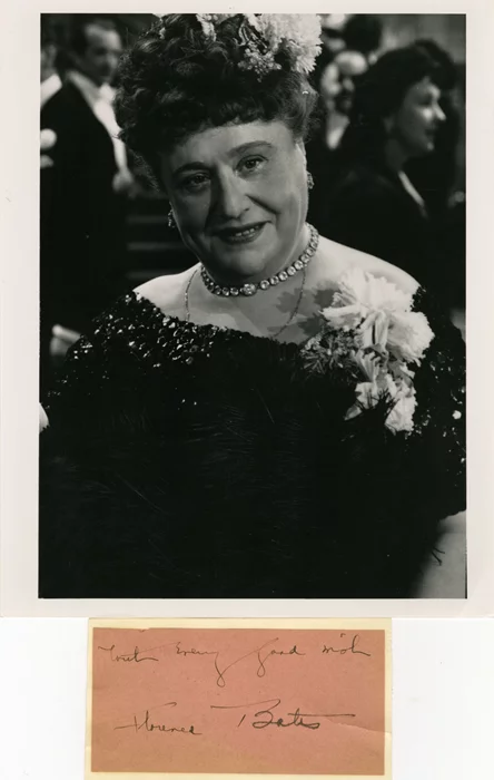 Florence Bates autograph