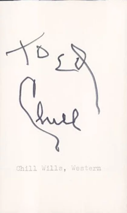 Chill Wills autograph