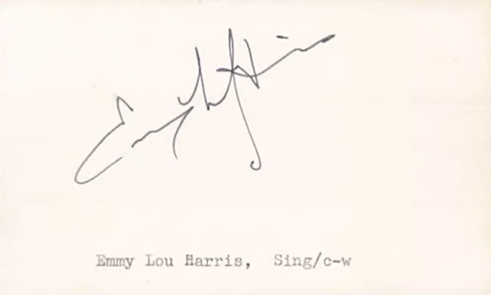 Emmylou Harris autograph
