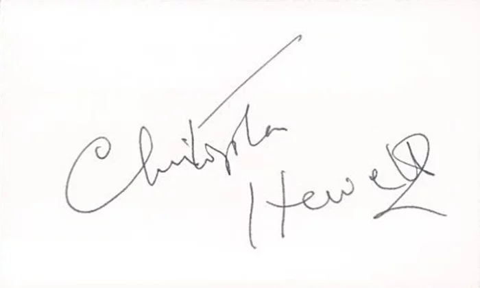 Christopher Hewitt autograph