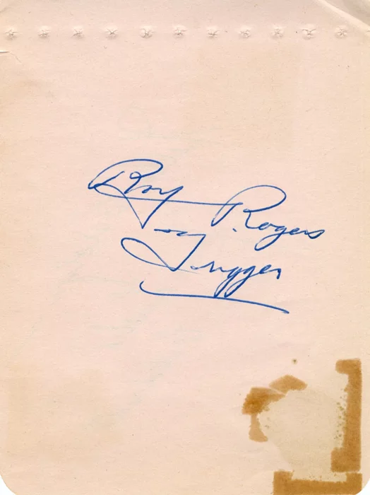 Roy Rogers autograph
